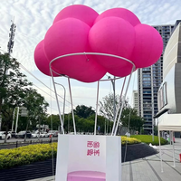 Arche gonflable personnalisée en forme de cœur rose et ballons pour mariage et publicité événementielle