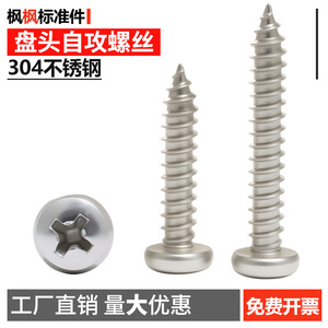 Tornillos autorroscantes Phillips de cabeza plana de acero inoxidable 304 M3.9 M4.8 para metal, rosca derecha, clase métrica 4.8 - Product Image 4