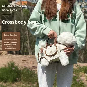 경량 휴대용 야외 애완 동물 캐리어 통기성 옥스포드 천 개 고양이 하네스 휴대용 크로스 바디 여행 배낭 도구 - Product Image 3