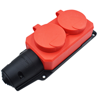 Prise d'extension industrielle SCHUKO étanche IP54 16A, norme européenne, 2 voies, anti-poussière/anti-froid, anti-chute, 50/60HZ