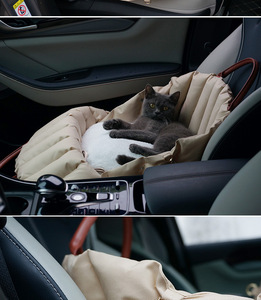 Lit pour chien et siège surélevé de <span class=keywords><strong>voiture</strong></span> portable multifonctionnel réglable personnalisé <span class=keywords><strong>en</strong></span> polyester, transporteur de sécurité pour animaux de compagnie pour chiens et <span class=keywords><strong>chats</strong></span> - Product Image 2