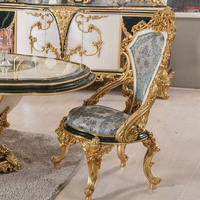 Table à manger antique classique européenne ensemble de chaises Table en bois ovale solide pour Villa maison Restaurant hôtel meubles de salle à manger