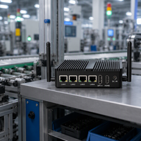 Mini PC Tanpa Kipas N100 N95 Opsional 4 NIC 2.5G Komputer Desktop Tanpa Kipas HD+DP Layar Ganda Pfsense Firewall VPN Router