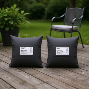 เบาะรองนั่งเก้าอี้กลางแจ้งสีแอนทราไซต์ 15.7x15.7x2.8 นิ้ว ผ้าอ็อกซ์ฟอร์ด ทรงสี่เหลี่ยม ถอดซักได้ ชุด 2 ชิ้น - Product Image 2