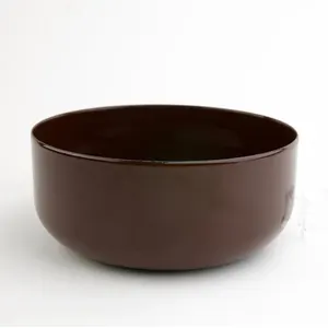 定制工厂日本定制颜色标志椰子婴儿汤米饭水果金属搪瓷碗