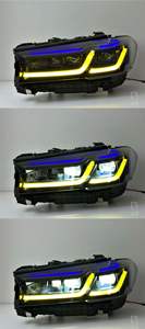 2025 gran oferta 2014-2016 <span class=keywords><strong>B</strong></span> MW 5 Series G30 G38 <span class=keywords><strong>M5</strong></span> montaje de faro láser Negro Azul ceja doble Color Retrofit/actualización - Product Image 6