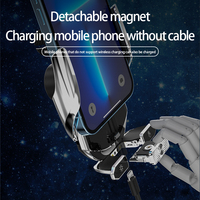 Produit chaud 15W chargeur sans fil de voiture magnétique Station de charge rapide évent bouton tactile voiture support de téléphone portable pour Android