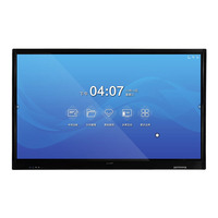 Salle de classe/Éducation, écran tactile multi-touch 70 pouces 4K, PC tout-en-un Android/Windows, tableau blanc interactif, modèle YTJ-70 noir