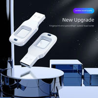 Mini clé USB 32 go 64 go en plastique, lecteur Flash crypté par empreinte digitale avec Logo personnalisé, lecture/écriture haute vitesse, disque USB 128 go plus sécurisé