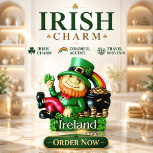 Imán de Resina 3D para Refrigerador con Diseño de Duende Irlandés de Dublín, Artesanía en Resina - Product Image 6