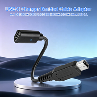 Adaptateur de câble de charge 3DS vers USB Type-C Noir 6,5 pouces Câble de charge USB-C vers 3DS pour Nintendo 3DS / 2DS / New 2DS XL/DSi