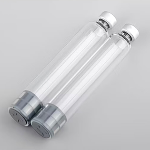 Glass <b>Bottles</b> Cylinder Shape Clear Glass Screw Cap Sealing - Product Image 1