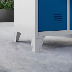 Casier métallique personnalisable à 10 portes avec serrure à clé, armoire de rangement industrielle pour vestiaire d'hôpital, construction en acier - Product Image 6