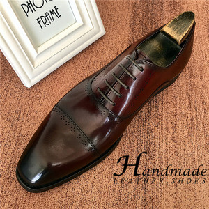 Nuevo modelo de zapatos de cuero grabados Brookes - zapatos formales de negocios británicos para hombre - zapatos Oxford hechos a mano de cuero genuino - Product Image 6