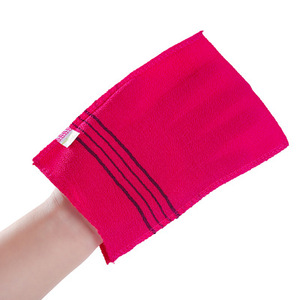 Double-sided Plastic Towel Bath Washcloth Body Scrub <b>Shower</b> <b>Portable</b> for Adults Coarse Grain All Natural L0471/1 - Product Image 1