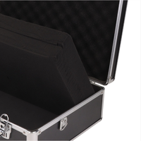 Boîte à outils Grand étui rigide de vol noir Carry Foam Storage Dj Camera Box Mallette à outils en aluminium