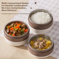 Bocal alimentaire premium en acier inoxydable 316 épaissi, sans BPA, avec couvercle en PP, 800 ml, paroi extérieure de qualité alimentaire, étanche, triple compartiment