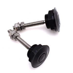 Juego de pasadores de aro de aluminio forjado para coche, botón de presión negro, enganche de bloqueo, pasadores rápidos, capó de 100 mm - Product Image 2