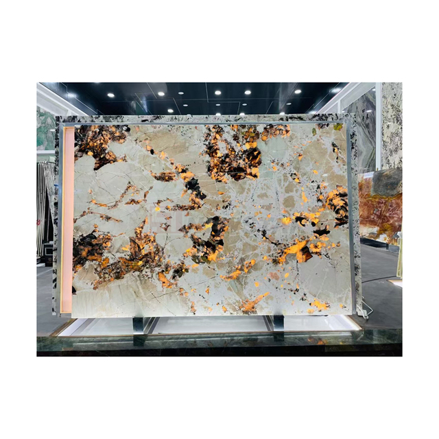 NEWSTAR Fashion Translucent Patagoina Onyx Backlit Crystal White Onyx Slabs for Marble Walls and Floors