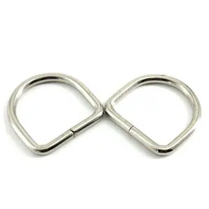 Accessori per borse anello a D rotondo in metallo Color nichel con moschettone a cerchio multicolore O anello