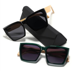 Gafas de Sol Cuadradas Grandes Estilo 2026, Protección UV400, Montura de PC, Patillas de Bambú, para Conducir, Protección Solar, Moda para Hombre - Product Image 3