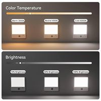 LED à trois couleurs, température réglable 4000 MAh 5V2A magnétique ou clou fixe corps humain capteur de lumière infrarouge
