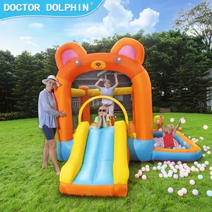 Doctor Dolphin cute little bear air bounce house inflatable castle bouncy castle inflatable bouncer with slide