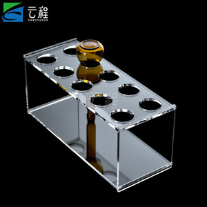Soporte de acrílico para tubos de ensayo con 8 orificios y soporte para botellas para uso en laboratorio - Product Image 4