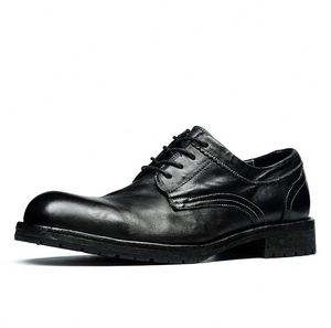 Nuevos Zapatos de Hombre Estilo Británico de Cuero Genuino con Cordones, Impermeables, Antideslizantes y Ligeros para Otoño, Casuales de Negocios y Formales - Product Image 2