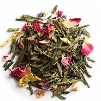 Thé aux herbes mélangées en vrac en sachet, thé en vrac biologique avec fleurs séchées