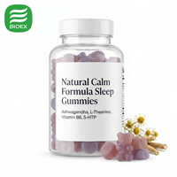Gummies pour le sommeil à la formule naturelle apaisante, sans mélatonine, vegan, avec Ashwagandha, L-Théanine, Vitamine B6 et 5-HTP, marque privée OEM
