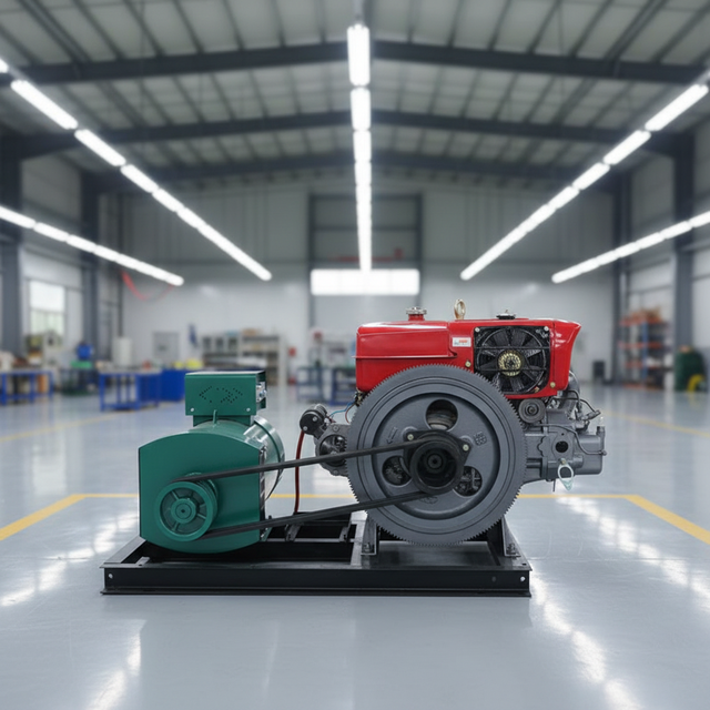 Single Cylinder Diesel Generator Set 10kW-30kW Belt Drive Portable Diesel Generator for Farm & Construction