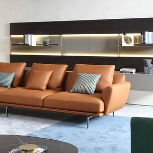 Juego de Sofás Modulares Zayshine de Estilo Italiano Minimalista y Lujoso, Tapizado en Leathaire, para Sala de Estar, <span class=keywords><strong>3</strong></span> y 4 Plazas, Ideal para Villas, Apartamentos y Hoteles, Sofá Esquinero - Product Image 5