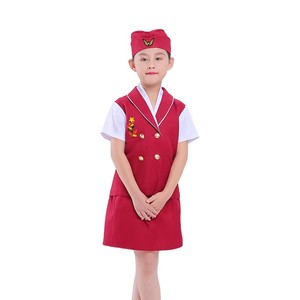 Ensemble de costumes d'hôtesse de l'air pour enfants, déguisement de carrière, cosplay, costume d'hôtesse de l'air pour Halloween, costume de stewardesse pour filles - Product Image 4