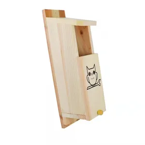 Grande casetta per uccelli in legno per uso esterno Premium cedro Screech Owl/saw tooth Owl House