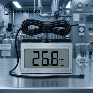 Termometro Digitale ZenMeasure con Sonda Lunga Cablata e Display LCD per Frigorifero, Congelatore e Conservazione Alimenti - Product Image 1