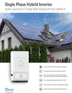 Inversor Solar Híbrido Monofásico de 6kw 8kw 48V Deye SUN-6K-SG05LP1-EU-AM2-P SUN-8K-SG05LP1-EU-AM2-P con 10 Años de Garantía - Product Image 4