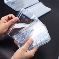 Pochettes transparentes A5 A6 A7 pour classeur, enveloppes à monnaie à fermeture éclair, pochettes doubles en PVC, enveloppes budgétaires sans tête de fermeture éclair