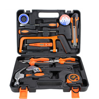 Ensemble de 100 outils ménagers de haute qualité en acier au carbone, clés, marteau, plus, coffret de transport en plastique, outils pour le travail du bois