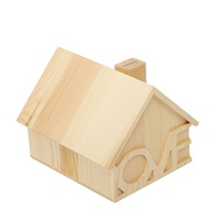 Nouveau Nid d'Oiseau en Bois Créatif de Shandong pour l'Extérieur, Style Villa, pour Perroquets, Mangeoire Décorative et Tirelire