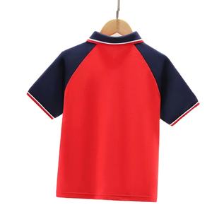 Alta calidad al por mayor patrones personalizados 100% algodón uniforme escolar guardería escuela niños niñas azul <span class=keywords><strong>Polo</strong></span> camisetas - Product Image 2