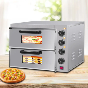 <span class=keywords><strong>Forno</strong></span> <span class=keywords><strong>Pizza</strong></span> <span class=keywords><strong>Elettrico</strong></span> da Banco a 2 Piani con <span class=keywords><strong>Pietra</strong></span> Refrattaria per Cucine Professionali - Product Image 2