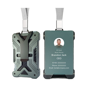 <span class=keywords><strong>Porte</strong></span>-cartes d'identité minimaliste en métal pour hommes avec <span class=keywords><strong>AirTag</strong></span>, portefeuille fin en aluminium anti-RFID pour <span class=keywords><strong>AirTag</strong></span> et pinces à billets - Product Image 2