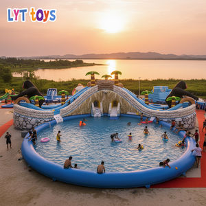 Parc aquatique gonflable commercial, grande <span class=keywords><strong>piscine</strong></span> avec certification TUV pour adultes et enfants - Product Image 1