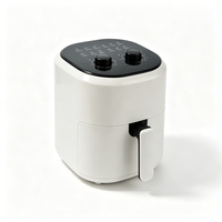 Friteuse à air électrique multifonctionnelle moderne carrée en plastique sans huile de grande capacité 4,5 L pour la maison