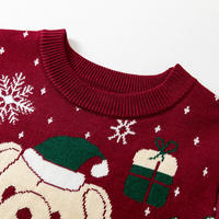 Pull d'hiver personnalisable pour garçons filles Pull en tricot jacquard de Noël avec motif animal Style décontracté pour l'Europe et l'Amérique
