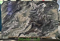 Marbre Onyx Ondulato Multicolore Motif Montagne Pourpre Royal Écologique Durable pour Cuisine et Salle à Manger