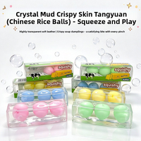 Jouet Squishy Tangyuan Croustillant au Beurre, Rempli de Vaseline et Huile de Coco, à Remontée Lente, Anti-Stress et Décompression, en Boîte Transparente, Cadeau