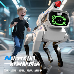 Chien robot IA avec reconnaissance vocale et dialogue intelligent pour enfants de 4 à 13 ans, jouet électronique en plastique J1068A - Product Image 1