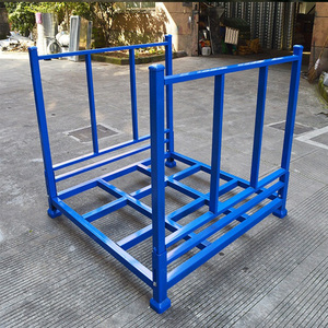 Industrial 2-Tire Storage Rack Steel and <b>Plastic</b> <b>Shelves</b> with Powder Coating Finish Stacking Rack - Product Image 4